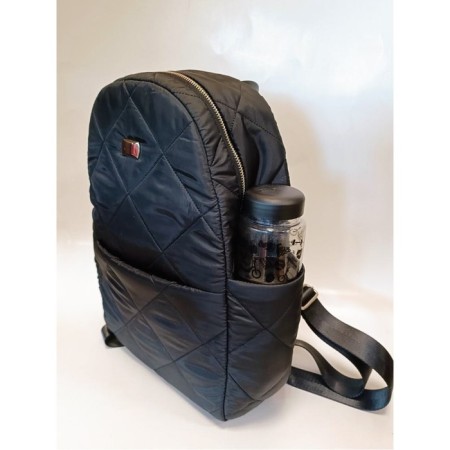 Nino maxi backpack black quilted fabric-4