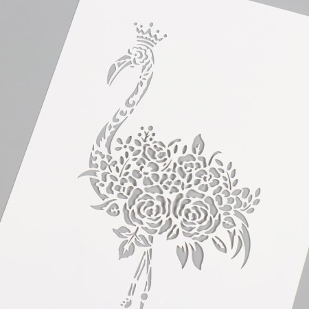 Plastic stencil "Flowering Fllaming", 16x24 cm-2