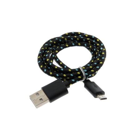 Defender USB08-03T, USB - microUSB, 1 m, tissue braid, black-1