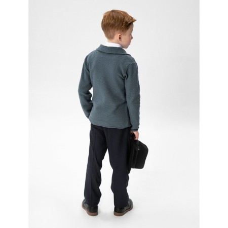 Jacket for a boy, Pure Love, School, knitted, height 152-158 cm, color gray color-5