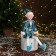 New Year's jester "in a brilliant suit" 40 cm, blue