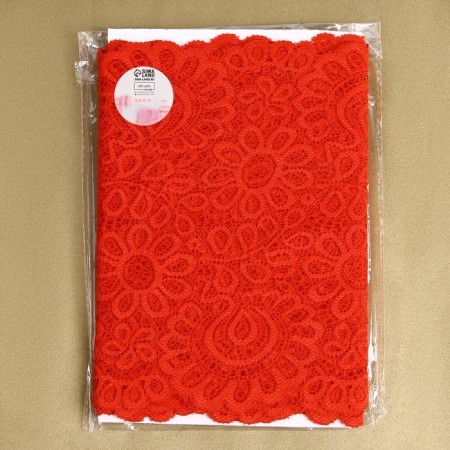 Lace elastic fabric, 190 mm × 2.7 ± 0.5 m, red color-4