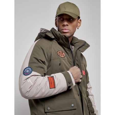 Male Winter jacket, size 56, khaki color-8