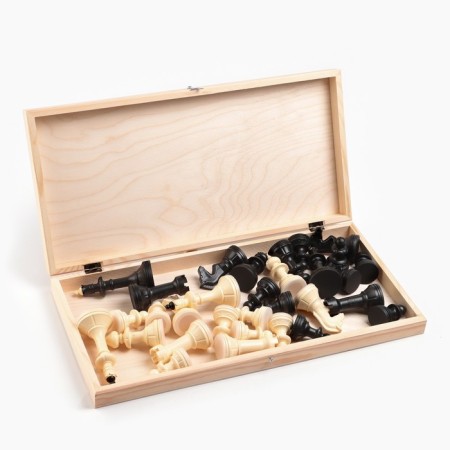 Chess Wooden Grandmaster, tournament 43 x 43 cm, King H-10 cm, pawn H-5 cm-3