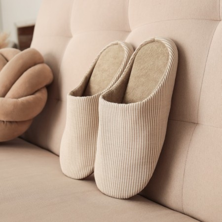 Male slippers, eco size 44-45, beige strip-3