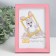 Photo frame Plastic "Watercolor" 10x15 cm, pink