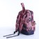 Baby backpack with zipper, external pocket, reflective strip, pink color