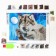 Diamond mosaic with partial filling "Wolves", 30 x 40 cm. Set for creativity