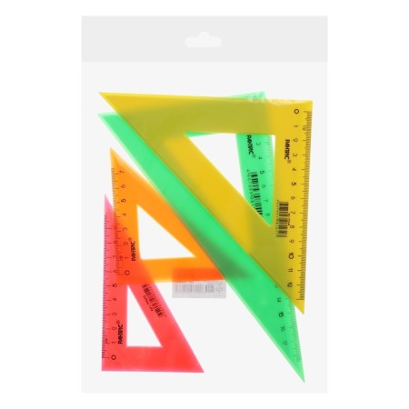 Set of triangles 4 pcs. Calligrata Katet 9/12/14/20 cm, opaque, color-4