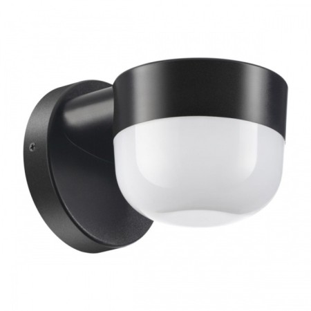 Landscape wall lamp NOVOTECH. Opal, 12W, LED, 125x175x125 mm, black color