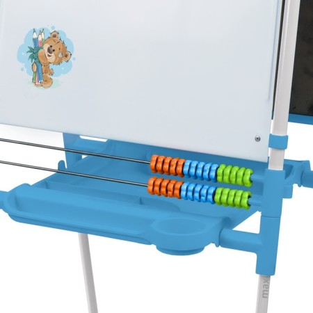 Molbert is a children's two -sided “Knowledge Board”, is regulated in height, + educational supplies, the color of the blue-3