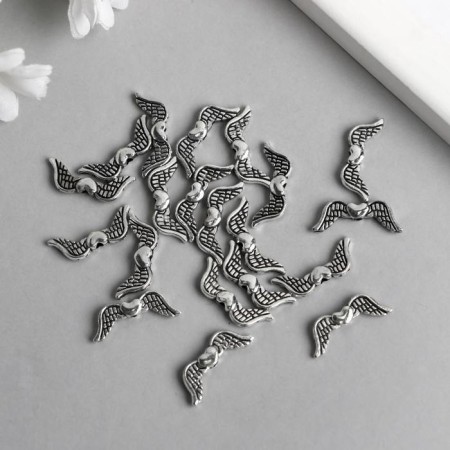 Busina for creativity Metal "heart with wings" silver 2806 0.6x2 cm-1