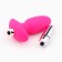 Anal vibrovalla Oka-Chopka, with vibropuli, 7.5 x 3.5 cm, software, silicone, pink