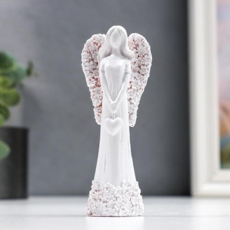Polystone souvenir "Snowty Faceless Angel with Heart" MIX 10.5x2.5x4.6 cm-1