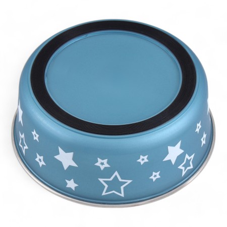 Bowl with silicone base "star", blue, 900 ml-3