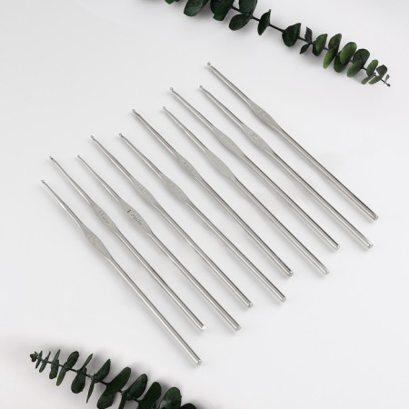 Knitting hook set, d = 1-1.9 mm, 12 cm, 10 pcs-1
