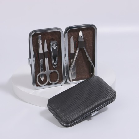 Manicure set, 5 items, in case, black color-2
