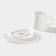 Coffee steam porcelain Magistro Rodos, 2 items: a cup 100 ml, a saucer d = 15 cm, white color