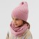Children's cap KAFTAN with snood, powder pr 44-48