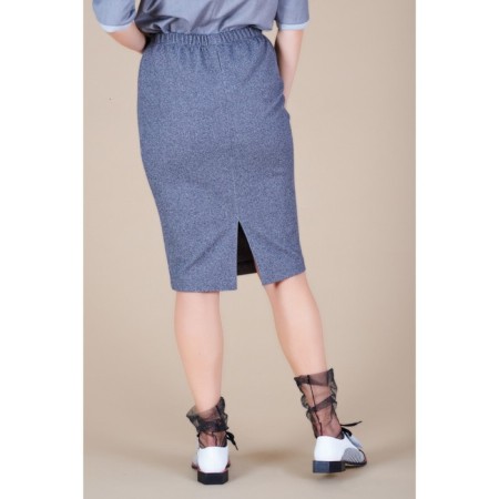 Women's skirt, size 44, gray color-3