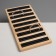 Stand for rings 9 stripes, wood, 15 × 28.5 × 2 cm, black color