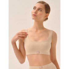 Top female on wide straps Mirey, size 48, bodily color