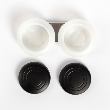 Oils, 2 pieces, plastic, for paints, with twisting lids, with a holder-1