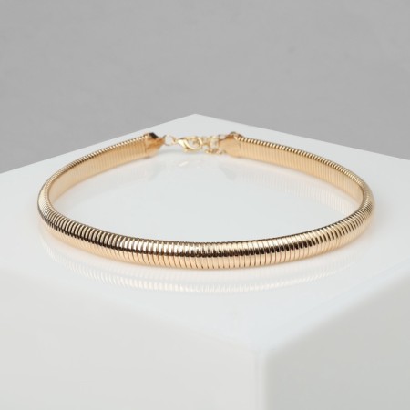 Choker "relief" narrow, 1 cm, color gold, 47.5 cm-1