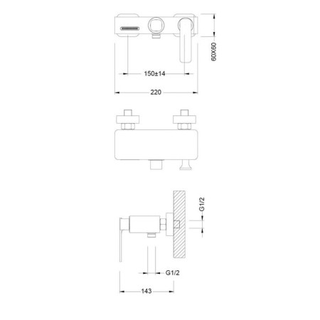 Timo Torne 4314/03Y bath mixer, single -leaf, short spout, black-1