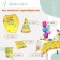 A one -time paper glass "Happy Birthday" candles and garlands 250 ml