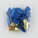 A bell on a pin with a bow for graduation, blue, d = 2.6 cm