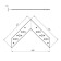 Corner connector, 175x175x2 mm, Gots, in packaging 40 pcs.