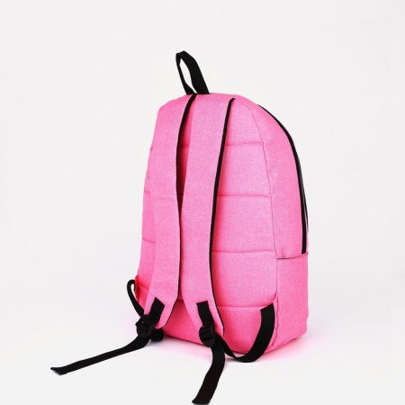 School backpack of textiles on lightning, Fulldorn, 4 pockets, pink color-3