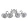 Teresa chandelier 8x40W E27 chrome, black chrome 74x74x22cm