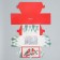 Folding box with bilateral application "Happy New Year" 16 x 10 x 10 cm, New Year
