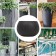 Beton Bowl flowers, 29 × 19.5 × 2 cm, black