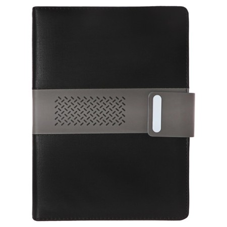 Organizer on the rings A5, 80 sheets, leatherette, line, with a knife, black
