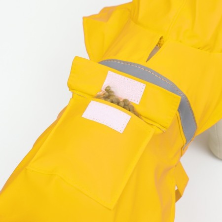 Dog raincoat, size XL (DS 30-35, OG 38-43, Osh 26-31 cm), yellow-6