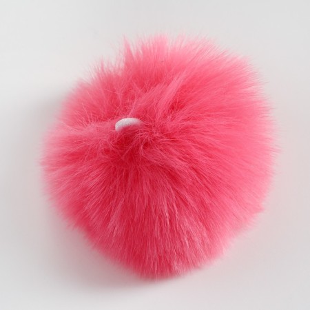 A toy for cats "fur ball", artificial fur, 5 cm, raspberry-2