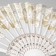 Fan plastic, textiles "golden patterns" sparkle mix 22.5 cm
