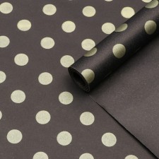 Paper packaging craft, gold peas on black 0.67 x 10 m