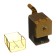 Mechanical sharpener with container classic gold
