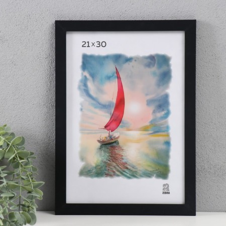 Photo frame MDF (108) 21x30 cm, black color-1