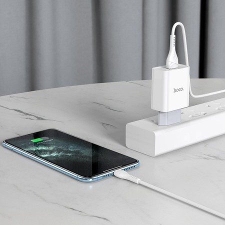 Network charger Hoco C81a, USB, 2.1 a, white-7