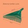 Lobbish rakes, lamellar, 22 teeth, plastic, tiles 24 mm, without cuttings