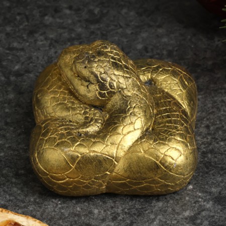 Figure "Snake Glomer" Old Gold, 4x4x2cm-3