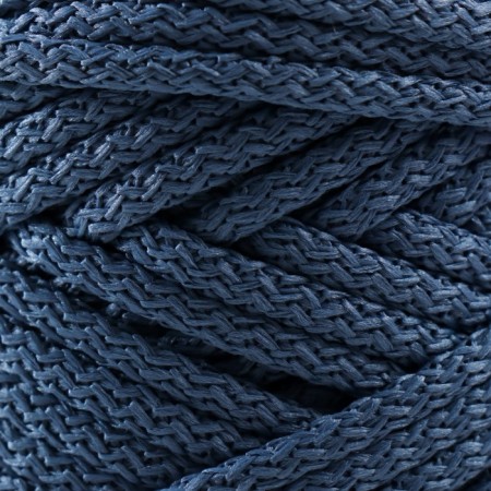 Knitting cord 100% polyester, width 5 mm 100m (jeans)-3