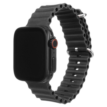 Smart hours, 180 mAh, IPS, 240x282, Android 5.0+, iOS 10+, silicone strap, black-2
