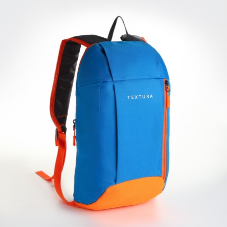 Sports' backpack on lightning, Textura, external pocket, blue color-2