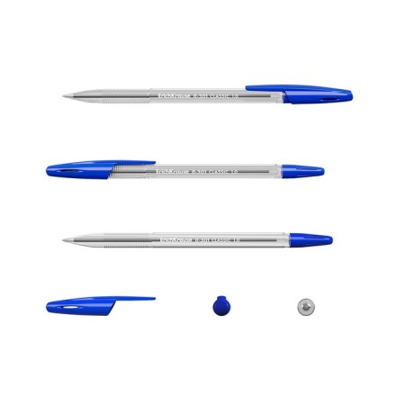 A set of ballpoint pens Erichkrause R-301 Classic Stick, 8 pieces, node 1.0 mm, blue ink blue-1